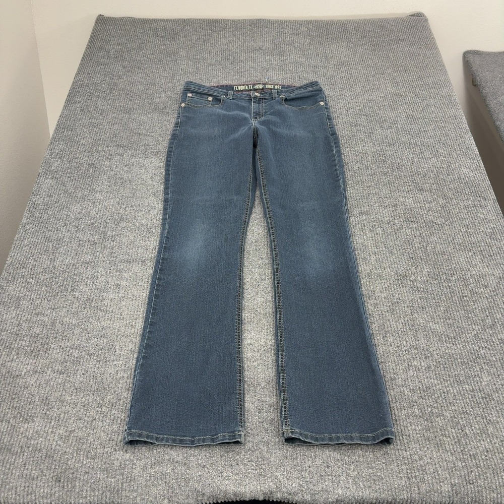 Dickies Jeans Womens 10 TL Blue Cotton Blend Relaxed Fit Bootcut Workwear Casual